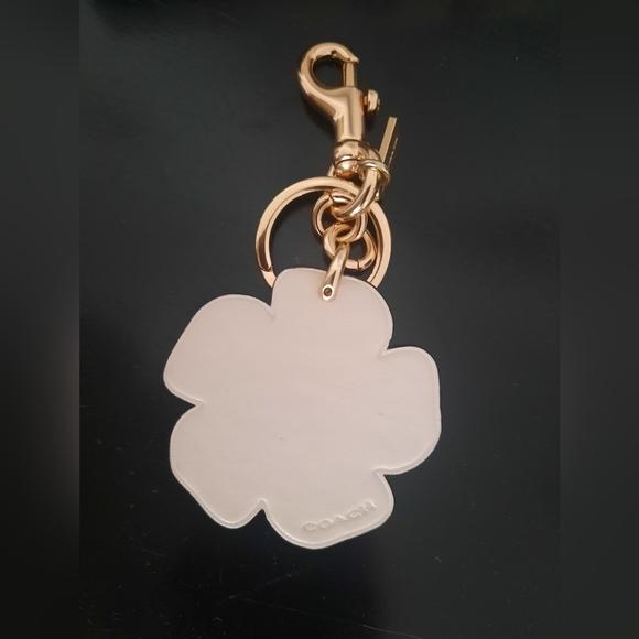 Coach Pink Flower Keychain - Picture 4 of 7